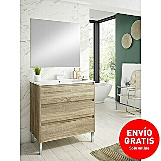 Mueble de lavabo Alexa (L x An x Al: 45 x 80 x 85 cm, Roble, Melamina)