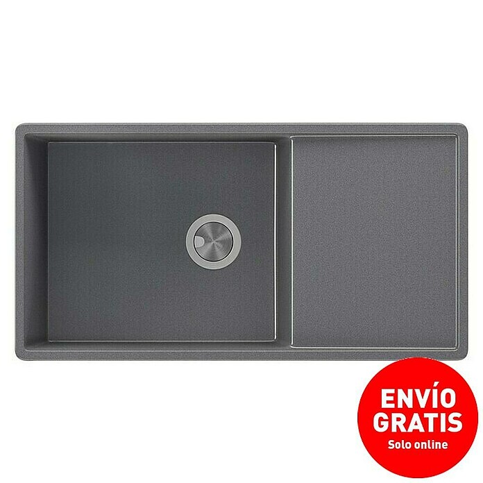 Atron Fregadero encastrable Dual (44,5 x 85 cm, Gris, Mate) | BAUHAUS