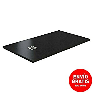 GME Plato de ducha Ardesia Plus (L x An: 140 x 80 cm, Grafito, Rectangular)