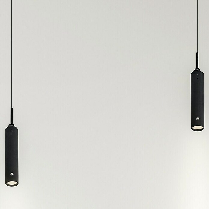 LED-Akku-Pendelleuchte mit Akku ausziehbar 37 - 163 cm (7,5 cm, Schwarz, Warmweiß) | BAUHAUS