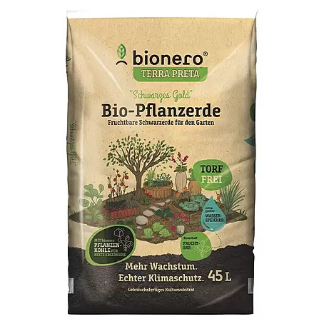 bionero Terra Preta Bio-Pflanzerde Schwarzes Gold