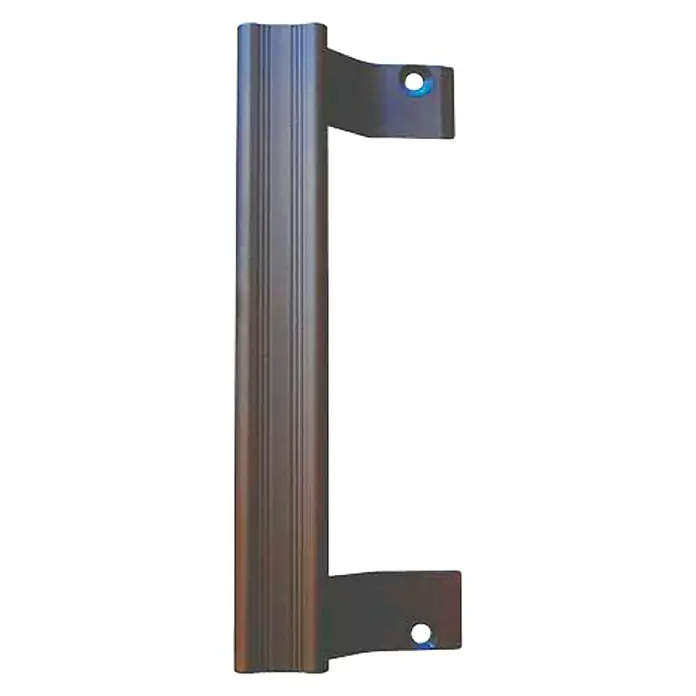 Micel Manilla de puerta de terraza 6809 - Negro - Barra de maneta de puerta marrón con dos pestañas de montaje para la instalación. Ideal para puertas modernas.