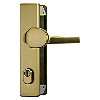 Abus Schutzbeschlag HLZS814 (Hauseingangstür, Bronze, Türstärke: 52 mm - 72 mm, Knopf außen, Drücker innen, Form Schild: Eckig)