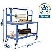 Simonrack Simonwork Werkbank (L x H: 76 x 144,5 cm, Breite: 151 cm, Traglast: 280 kg, Blau)