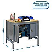 Simonrack Simonwork Werkbank (L x H: 61 x 84,2 cm, Breite: 90 cm, Traglast: 400 kg, Grau)