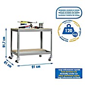 Simonrack Simonwork Werkbank (L x H: 76 x 95 cm, Breite: 90 cm, Traglast: 280 kg, Grau)