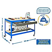 Simonrack Simonwork Werkbank (L x H: 76 x 95 cm, Breite: 120 cm, Traglast: 280 kg, Blau)