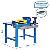 Simonrack Simonwork Werkbank (L x H: 73 x 83 cm, Breite: 120 cm, Traglast: 800 kg, Blau)