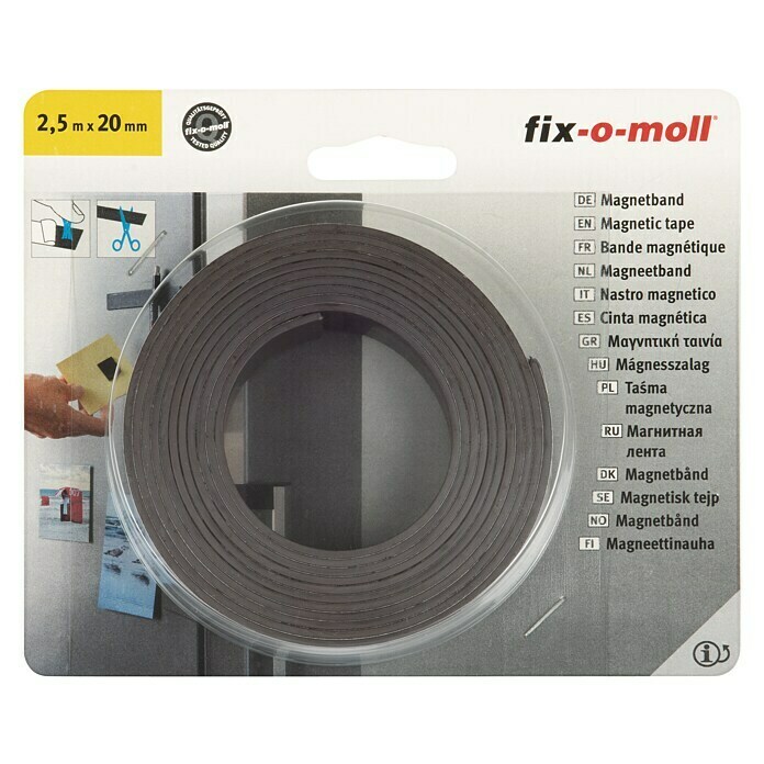 Your Design Magnetstreifen: Magnet-Klebeband, 5 m (Magnetband zum