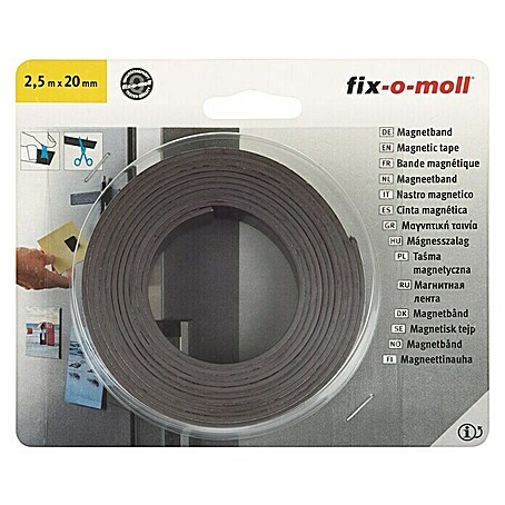 Fix-o-moll Magnetband selbstklebend (L x B: 2,5 m x 20 mm)