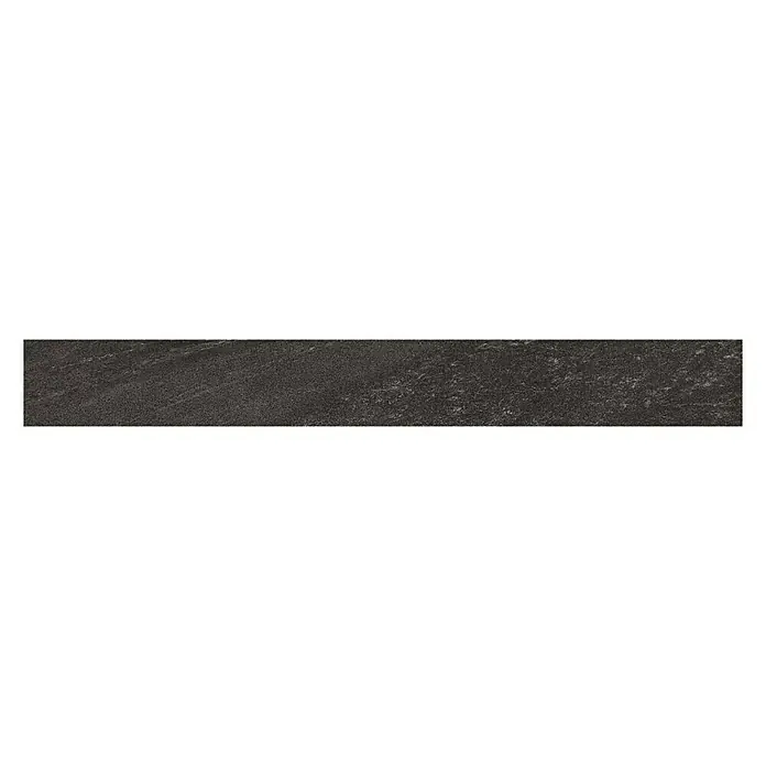 Atlas Concorde Solution Valmalenco Sockelfliese Anthrazit - 7,2 x 60 cm, Anthrazit, Matt - Dunkelgraue, rechteckige Bodenfliese mit leicht strukturierter Oberfläche, ideal für moderne Innenräume.