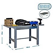 Simonrack Simonwork Werkbank (L x H: 73 x 83 cm, Breite: 120 cm, Traglast: 800 kg, Grau)