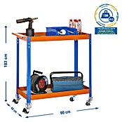 Simonrack Simonwork Werkstattrollwagen (L x B x H: 40 x 90 x 103 cm, Metall, Blau)
