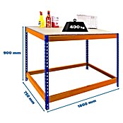 Simonrack Simonwork Werkbank Basic 1 (L x B x H: 75 x 180 x 90 cm, Traglast: 400 kg, Orange/Blau) | BAUHAUS