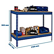 Simonrack Simonwork Werkbank Basic 2 (L x B x H: 60 x 210 x 90 cm, Traglast: 1.200 kg, Blau) | BAUHAUS