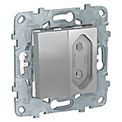 Schneider Electric New Unica Enchufe con conmutador (Aluminio, Sin Toma Tierra, Plástico, Montaje en la pared)