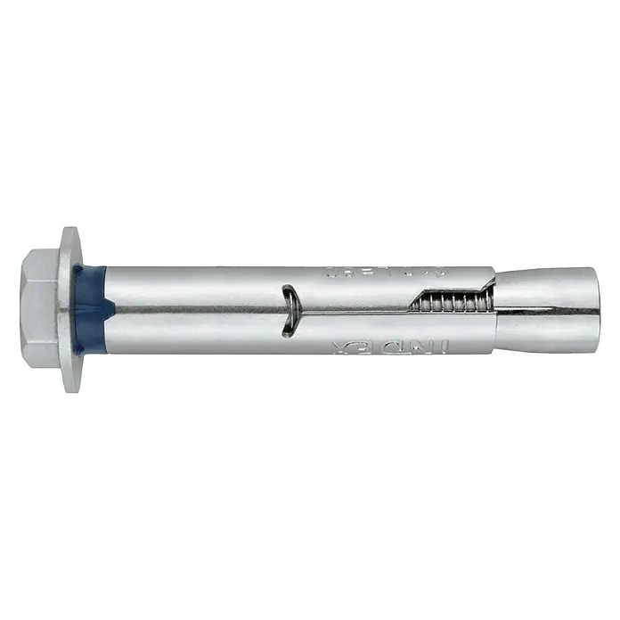 Index Anclaje de alto rendimiento VACHT08C - Ø x L: 8 x 45 mm, Zincado - Un anclaje de perno con cabeza hexagonal y arandela, ideal para una fijación segura en hormigón y mampostería.