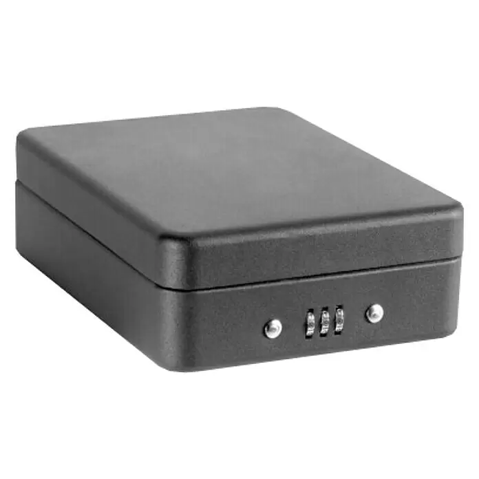 Arregui Caja de caudales Private C-9427 - L x An x Al: 20,3 x 15 x 6,5 cm, Negro - Caja de seguridad portátil gris oscuro con cerradura de combinación de tres dígitos.