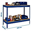 Simonrack Simonwork Banco de trabajo Basic 2 (L x An: 45 x 180 cm, Altura de trabajo: 90 cm, Carga soportada: 400 kg, Azul) | BAUHAUS