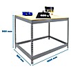 Simonrack Simonwork Banco de trabajo Basic 1 (L x An: 90 x 180 cm, Altura de trabajo: 90 cm, Carga soportada: 400 kg, Galvanizado) | BAUHAUS