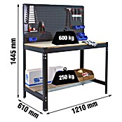 Simonrack Simonwork Werkbank BT2 1200 (Schwarz, Breite: 121 cm) | BAUHAUS