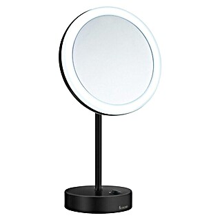 Smedbo Outline Cosmeticaspiegel (Diameter: 20 cm, Rond, Zwart, Vergroting 1: 500 %)