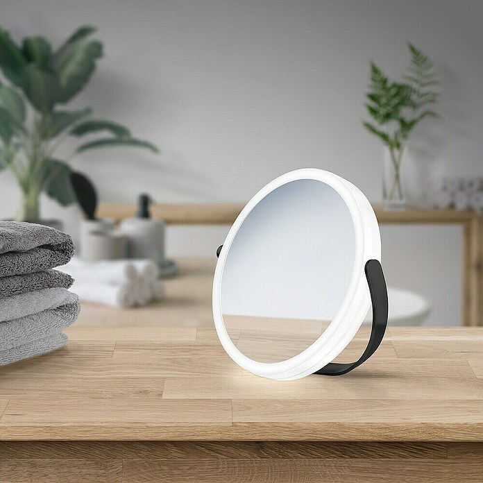 Smedbo Outline Cosmeticaspiegel (Diameter: 18 cm, Rond, Wit / Zwart, Vergroting 1: 700 %) | BAUHAUS