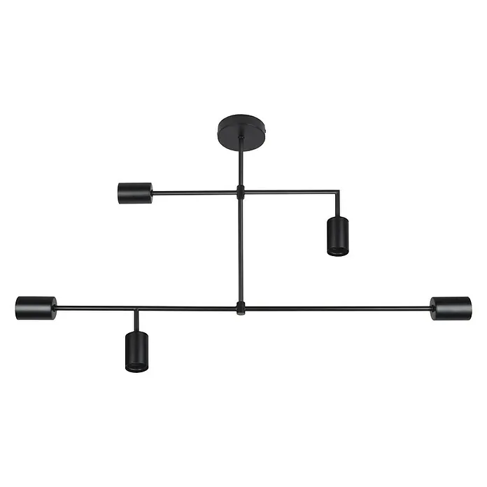 Ledvance Deckenleuchte 1906 PIPE - L x B x H: 80 x 15 x 510 cm, Stahl, E27 - Schwarze Deckenleuchte mit modernem Design, ideal für stilvolle Innenräume. Das Lichtdesign sorgt für eine angenehme Beleuchtung.
