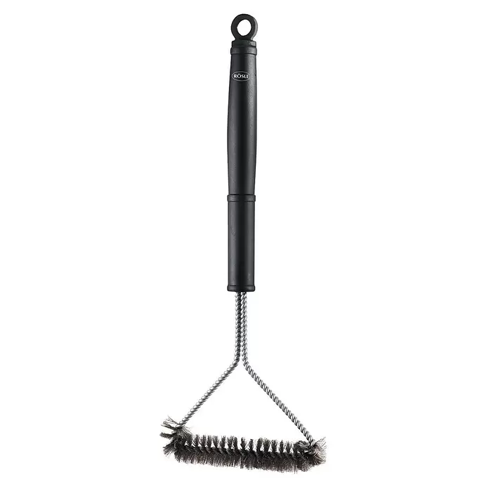 Rösle Grillbürste - Länge: 43 cm - Schwarze RÖSLE Grillbürste mit mattem Griff und Metallborsten.