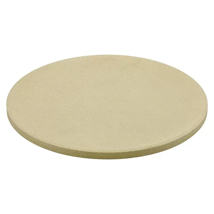 Rösle Pizzastein Vario - Durchmesser: 30,5 cm, Cordierit - Runder, beigefarbener Pizzastein mit natürlicher, sandiger Textur.