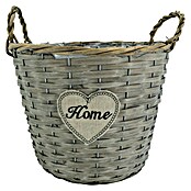 Pflanzkorb Home (Durchmesser: 28 cm, Holz, Grau) | BAUHAUS