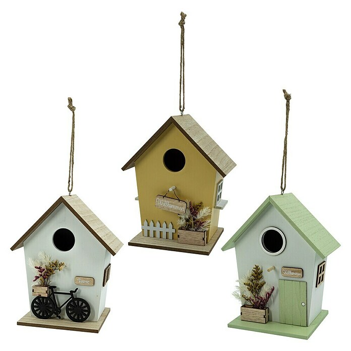 Deko-Anhänger Voglhaus (B x H: 12 x 18,5 mm, Mehrfarbig, Holz) | BAUHAUS