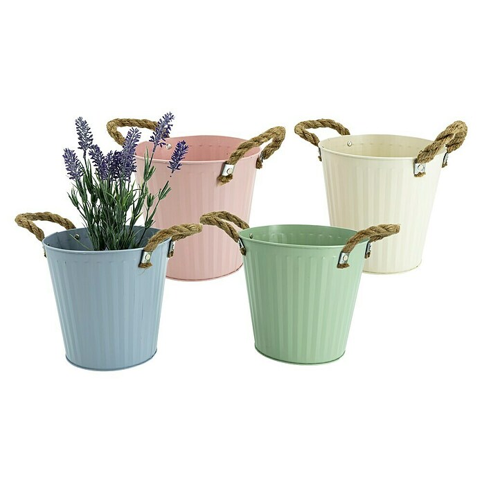 Pflanztopf XL (Metall, Blau/Grün/Rosa/Gelb) | BAUHAUS