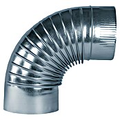 Codo para tubos galvanizado (175 mm, 90°, Galvanizado, Plateado)