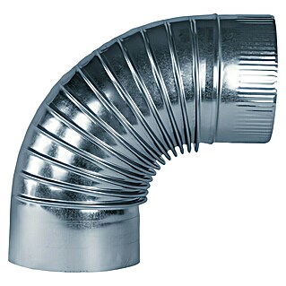 Codo para tubos galvanizado (175 mm, 90 °, Zincado, Plateado)
