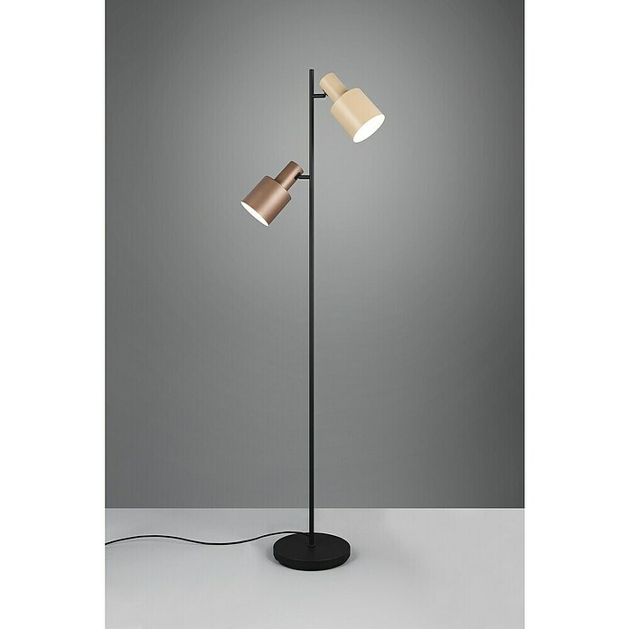Trio Leuchten Stehleuchte Agudo (10 W, Höhe: 161 cm, Schwarz, Kaffee / Beige, E27) | BAUHAUS