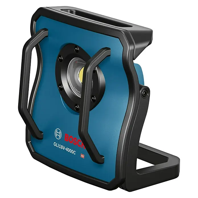 Bosch Professional AMPShare 18V Akku-Lampe GLI 18V-4000C - 18 V, Ohne Akku, Lichtstrom: 4.000 lm - Bosch GLI 18V-4000 C Akku-Baustrahler mit robustem Rahmen und heller LED für Baustellen.