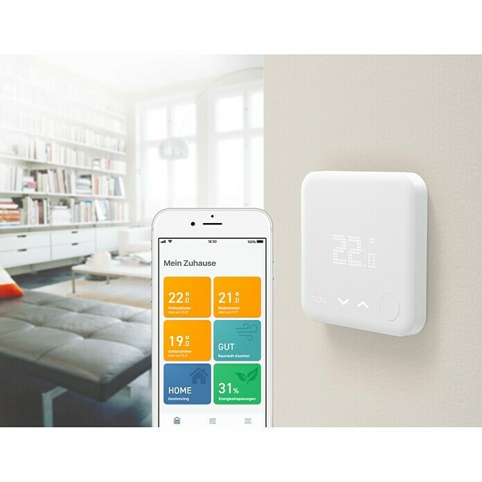 Tado Smartes Thermostat-Set V3+ (Verkabelt)Internet Bridge, Smarte Steuerung: Tado App Unknown