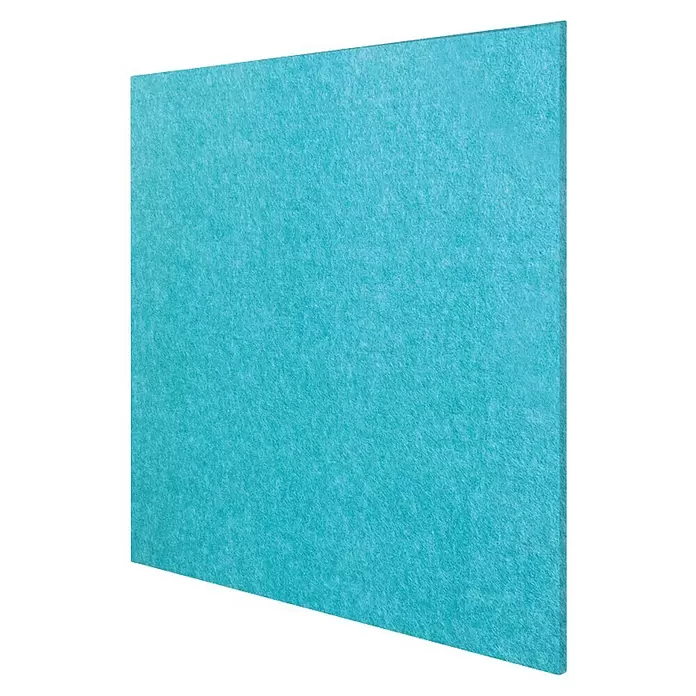 Jangal Wandpaneel Modular Wall PET Filz - Blue, 520 x 520 x 6 mm - Rechteckiges, hellblaues Filz-Akustikpaneel mit texturierter Oberfläche.