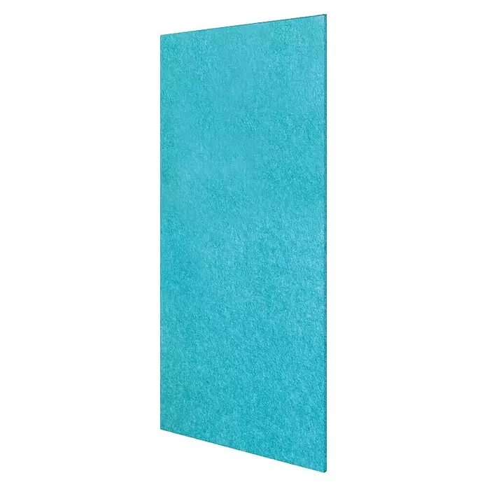 Jangal Wandpaneel Modular Wall PET Filz - Blue, 1.040 x 520 x 6 mm - Hellblaue rechteckige Akustikplatte.