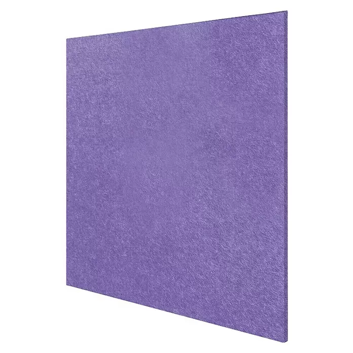 Jangal Wandpaneel Modular Wall PET Filz - Violet, 520 x 520 x 6 mm - Strukturierte lila rechteckige Akustikplatte.