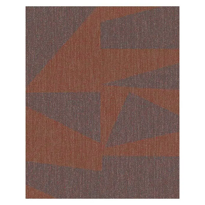 SCHÖNER WOHNEN-Kollektion Vliestapete - Braun/Orange, Grafisch, 10,05 x 0,53 m - Braun gemustertes Teppichfliesen-Design mit geometrischen Formen. Perfekt für moderne Büros und Wohnräume.