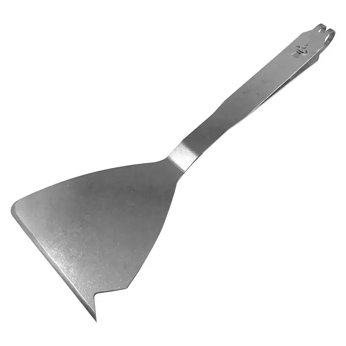 Remundi Grillgutwender - Länge: 39 cm - Aufnahme eines Spatels aus Edelstahl mit scharfer Kante zum einfachen Anheben und Wenden von Speisen.