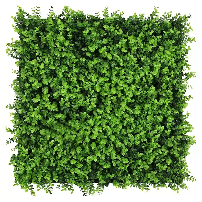 Jangal Wandpaneel Flora - Mixed Green Design Buxus, 520 x 520 x 40 mm - Quadratisches Paneel aus dichtem künstlichem Grün für dekorative grüne Wände oder Hecken.