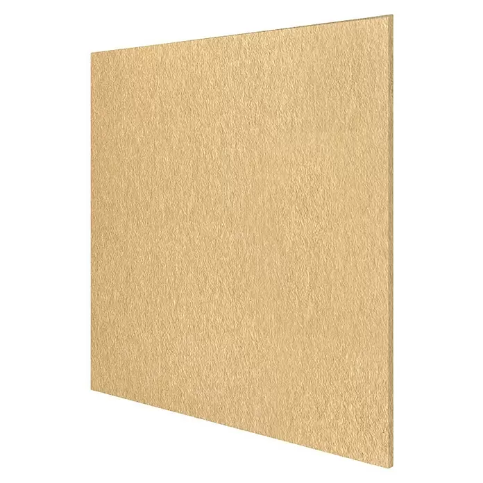 Jangal Wandpaneel Modular Wall PET Filz - Cream, 520 x 520 x 6 mm - Schräg gestellte hellbraune Platte mit faseriger Textur.