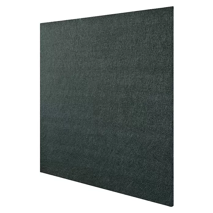 Jangal Wandpaneel Modular Wall PET Filz - Black, 520 x 520 x 6 mm - Dunkelgraues strukturiertes Filzgewebe-Akustikpaneel.