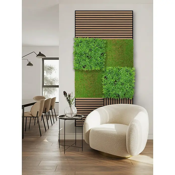 Mur d'herbe Panneau mural de plantes artificielles, toile de fond d