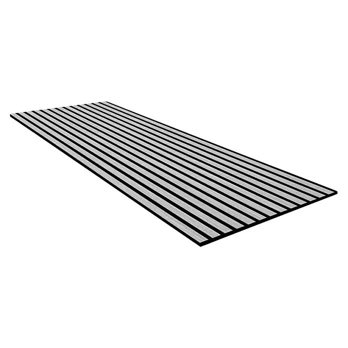 Jangal Akustikpaneel Modular Wall Furnier - Oulanka Oak, 1.040 x 520 x 10 mm - Rechteckige Lamellen-Wandplatte mit heller Holzoptik und schwarzen Leisten.