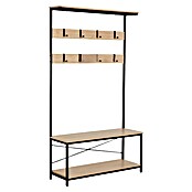 Perchero (L x An x Al: 35 x 100 x 180 cm, Negro/Haya) | BAUHAUS