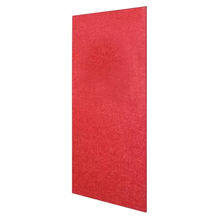 Jangal Wandpaneel Modular Wall PET Filz - Red, 1.040 x 520 x 6 mm - Rotes, rechteckiges, texturiertes Akustikpaneel.